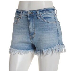 NWT Juniors Celebrity Pink High Rise Fray Hem Festival Denim Shorts Size 11
